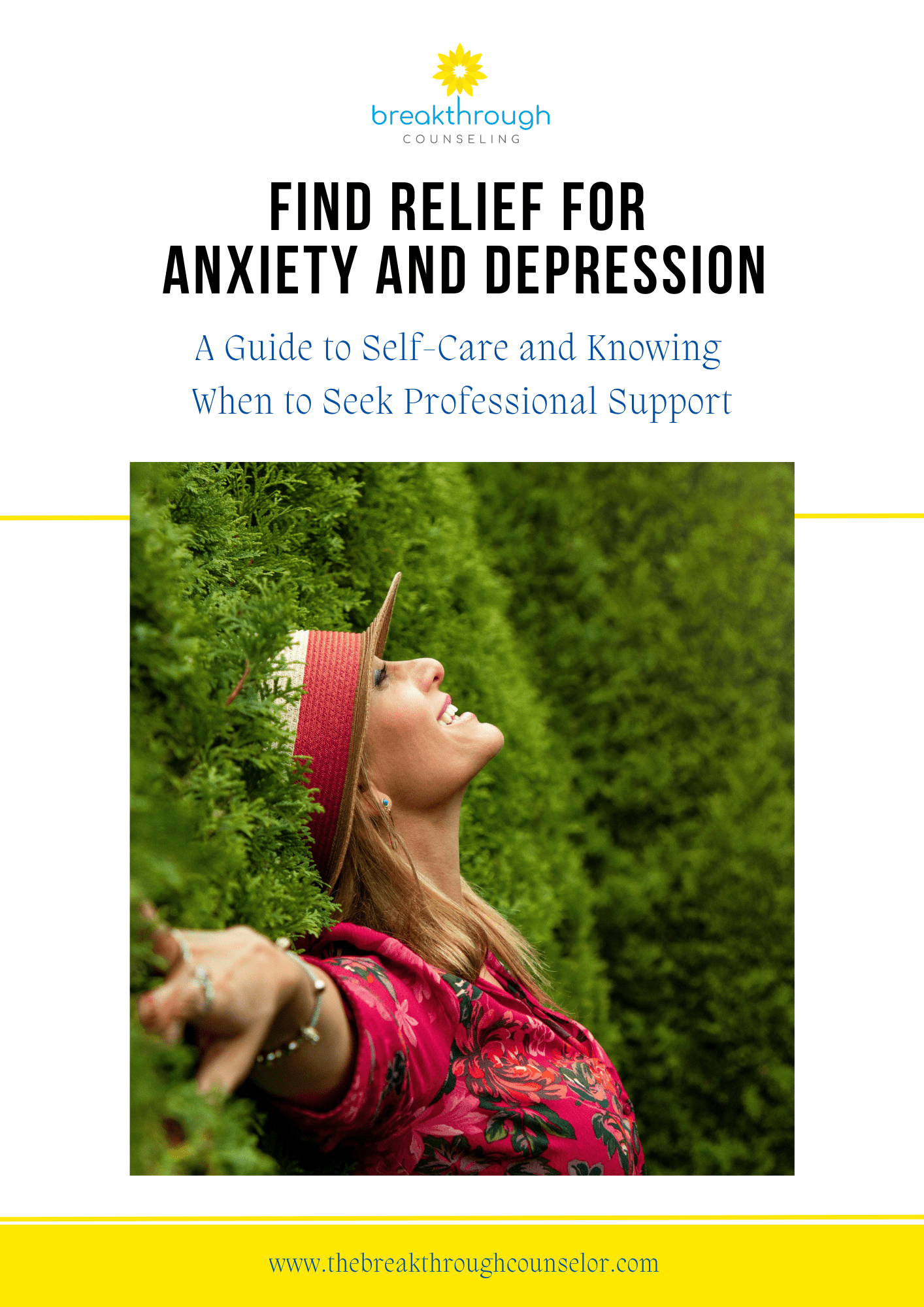 finding relief for anxiety and depression freebie