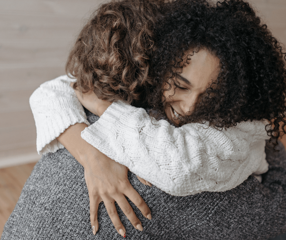Couple embracing affectionately and sharing a close, intimate moment