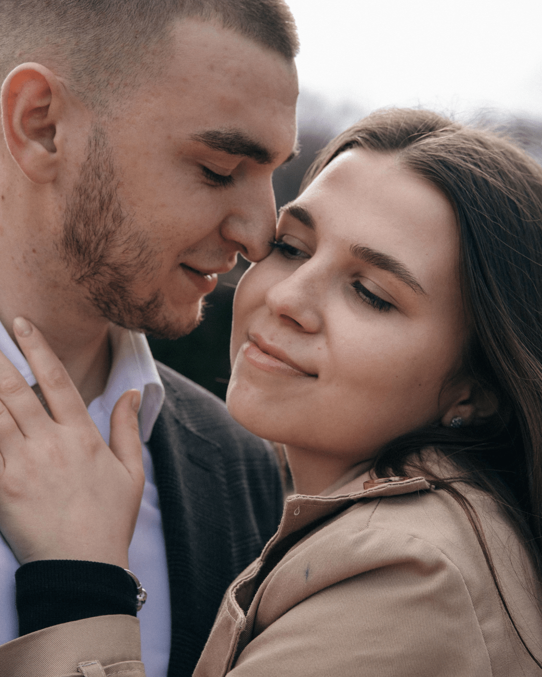 Couple sharing a calm, reassuring moment despite relationship anxiety